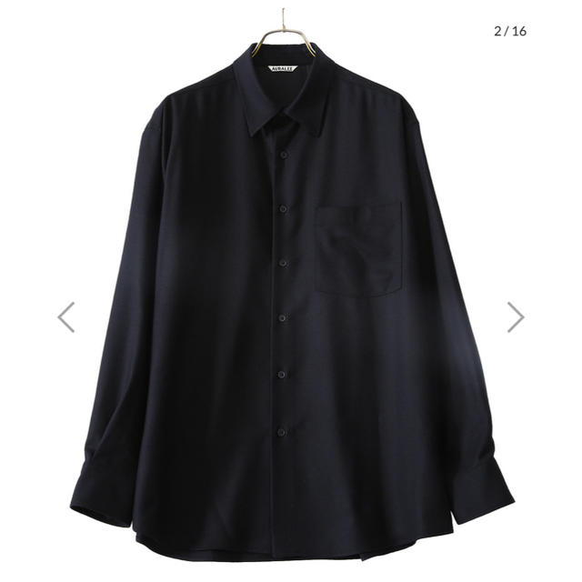 AURALEE SUPER LIGHT WOOL SHIRTS BLACK