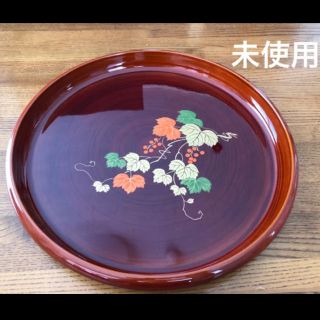 【未使用】漆器　お盆　木製(漆芸)