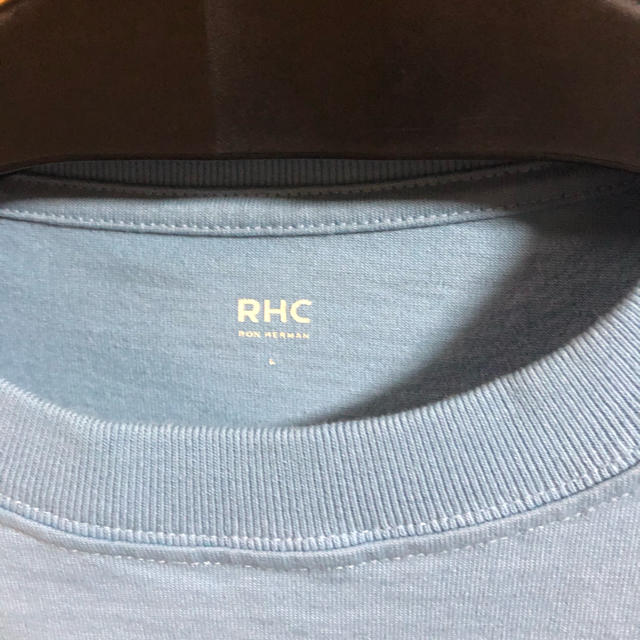 RHC Ron Herman◆Wide Pocket Tee/L/コットン/水色70身幅