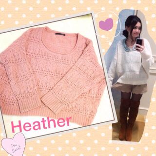 ヘザー(heather)の値下げ♡heatherピンクニット♡(ニット/セーター)