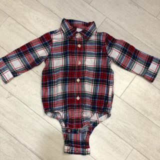 ベビーギャップ(babyGAP)のGAP ベビー　チェックシャツ　ロンパース(ロンパース)