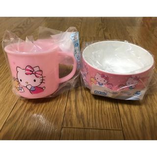 ハローキティ(ハローキティ)のキティちゃん☆新品☆子ども用おわん、プラカップ(グラス/カップ)