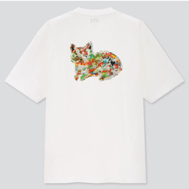 UNIQLO(ユニクロ)のユニクロ 米津 米津玄師 コラボ Tシャツ 白 猫 メンズのトップス(Tシャツ/カットソー(半袖/袖なし))の商品写真