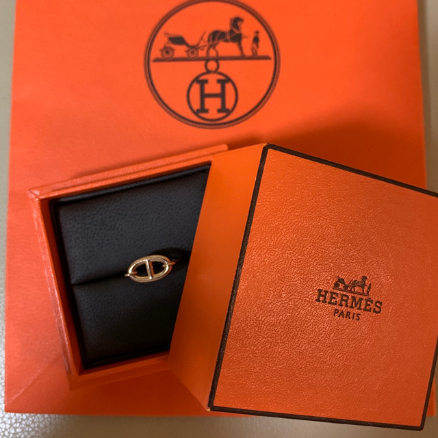 最新コレックション Hermes エルメス シェーヌダンクル リング 18金