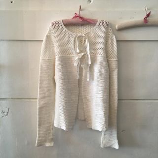 プラダ(PRADA)のPRADA ribbon cardigan.(カーディガン)