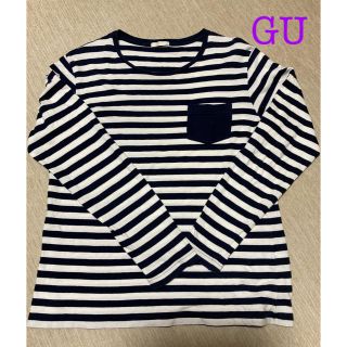 ジーユー(GU)のGU メンズ　ボーダーTシャツ【Navy】(Tシャツ/カットソー(七分/長袖))