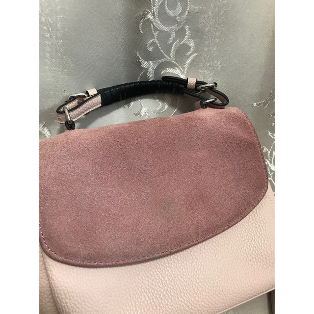 ZARA(ザラ)のZARA WOMAN ショルダーハンドバッグ ピンク 秋色 スエード レディースのバッグ(ショルダーバッグ)の商品写真