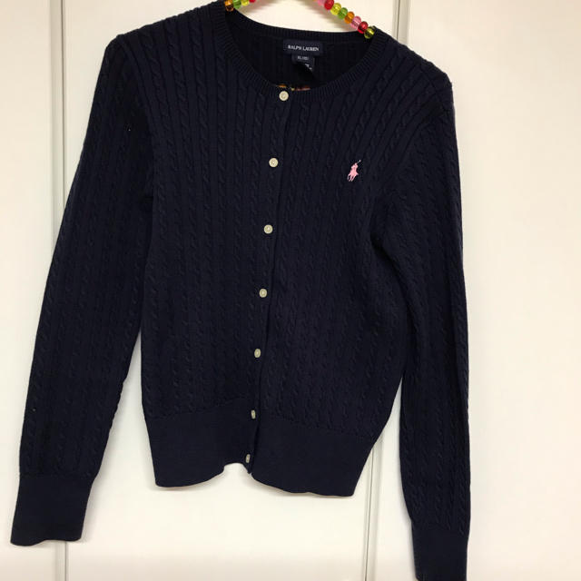 POLO RALPH LAUREN(ポロラルフローレン)の未使用！❤︎ラルフ　ローレン❤︎ケーブルカーディガン　サイズ　160 レディースのトップス(カーディガン)の商品写真