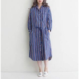 ドットアンドストライプスチャイルドウーマン(Dot&Stripes CHILDWOMAN)のストライプワンピース 古着にも(ロングワンピース/マキシワンピース)