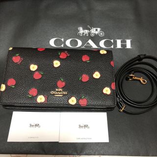 コーチ(COACH)のヘイデン フォルドオーバー クロスボディ クラッチ アップル プリント(クラッチバッグ)