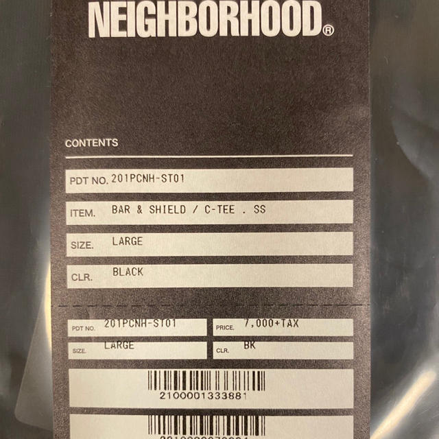 NEIGHBORHOOD(ネイバーフッド)のNEIGHBORHOOD 20SS BAR&SHIELD/C-TEE.SS メンズのトップス(Tシャツ/カットソー(半袖/袖なし))の商品写真