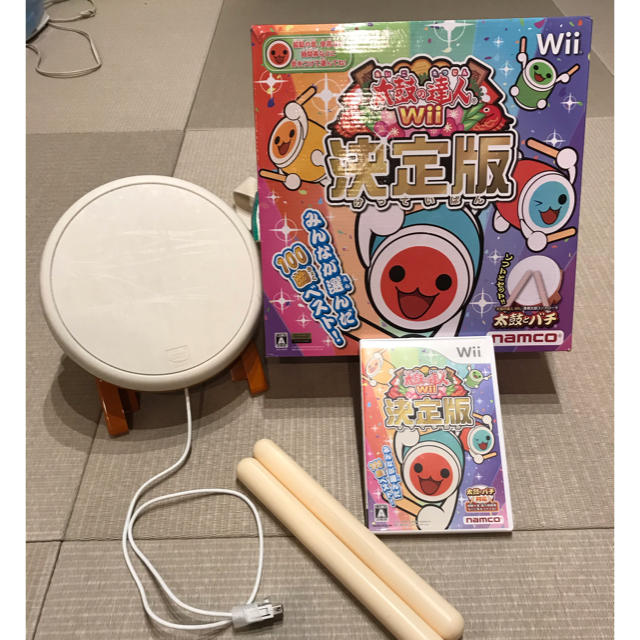 太鼓の達人Wii 決定版（太鼓とバチ同梱版） Wii エンタメ/ホビーのゲームソフト/ゲーム機本体(家庭用ゲームソフト)の商品写真