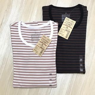 ムジルシリョウヒン(MUJI (無印良品))の【MUJI】オーガニックコットン フライス編み クルーネック 長袖 Ｔシャツ(Tシャツ(長袖/七分))