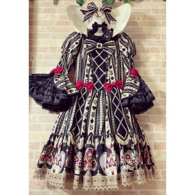 Wonder Queen ワンピースセット 黒 Angelic Pretty Wonder Queen ワンピースセット 黒 Angelic Pretty