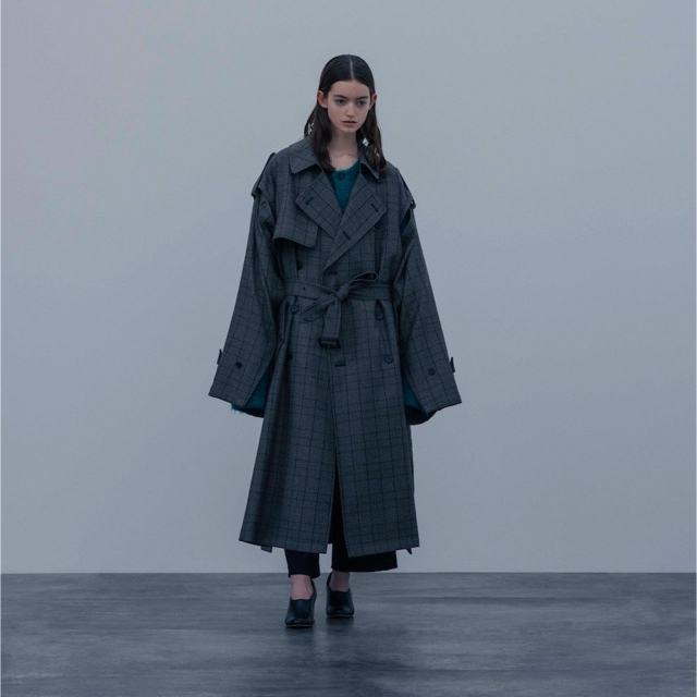 柄デザインチェック【早い者勝ち】stein20aw DEFORMATION TRENCH COAT