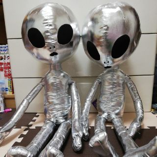 となりの宇宙人　ビッグ　ぬいぐるみ　セット　シルバー(ぬいぐるみ)