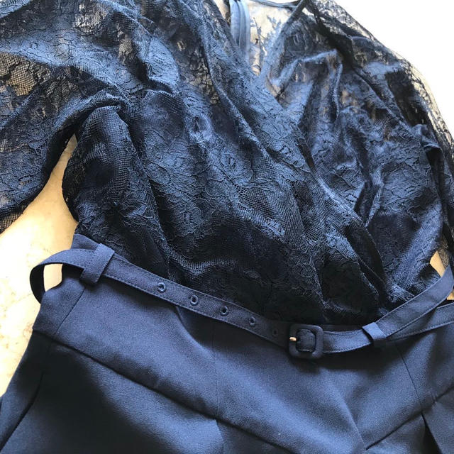 Ameri VINTAGE(アメリヴィンテージ)のAmeri LADY LACE VEIL DRESS レディースのワンピース(ロングワンピース/マキシワンピース)の商品写真