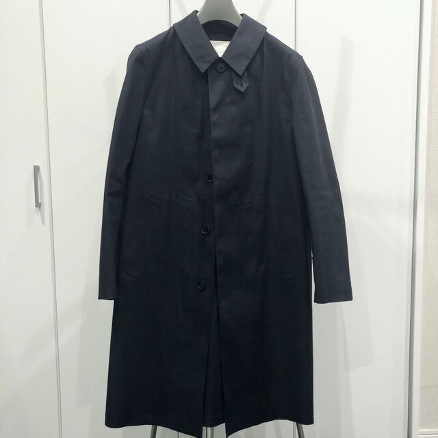 MACKINTOSH マッキントッシュ ゴム引きステンカラーコート ネイビー40