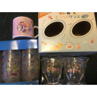 ディズニー(Disney)のレア　ディズニー　ランド　シー　プリンセス　グラス　コップ　スーベニアカップ(グラス/カップ)