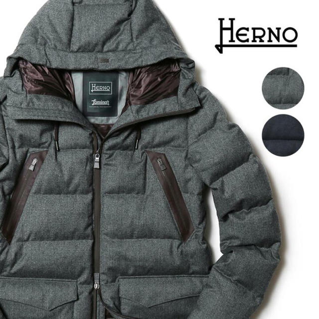 適当な価格 HERNO ウール素材のスリムフィットジャケット LAMINAR hmee様用　HERNO - ダウンジャケット