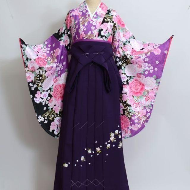 二尺袖 着物袴 フルセット 百花繚乱 卒業式に 新品 NO15449