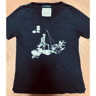 ラウンジリザード(LOUNGE LIZARD)のラウンジリザード×ショット ダブルネーム Vネック カットソー(Tシャツ/カットソー(半袖/袖なし))