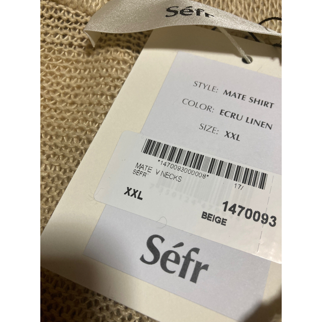【新品】Sefr メイト オープンカラー リネンショートスリーブセーター