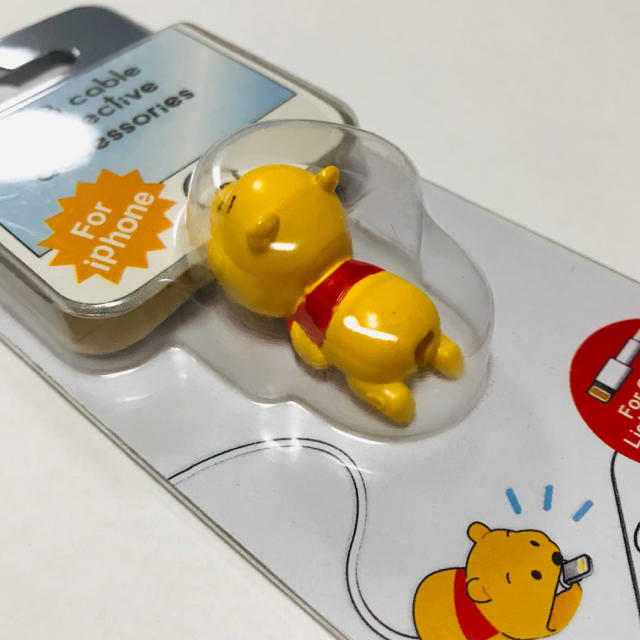 ケーブルバイト　キャラクター　かわいい　ディズニー　ミッキー　プーさん　プー スマホ/家電/カメラのスマホアクセサリー(その他)の商品写真