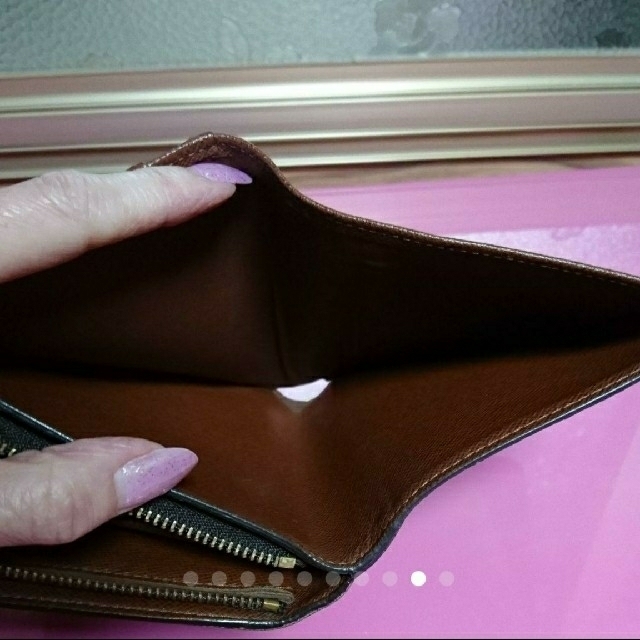 【美品】LOUIS VUITTON ポルトパピエジップ二つ折り財布 モノグラム