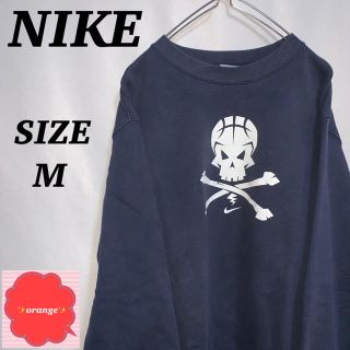 ナイキ(NIKE)の【90s】【希少】NIKE ナイキ　スウェット トレーナー　ドクロ　スウッシュ(スウェット)