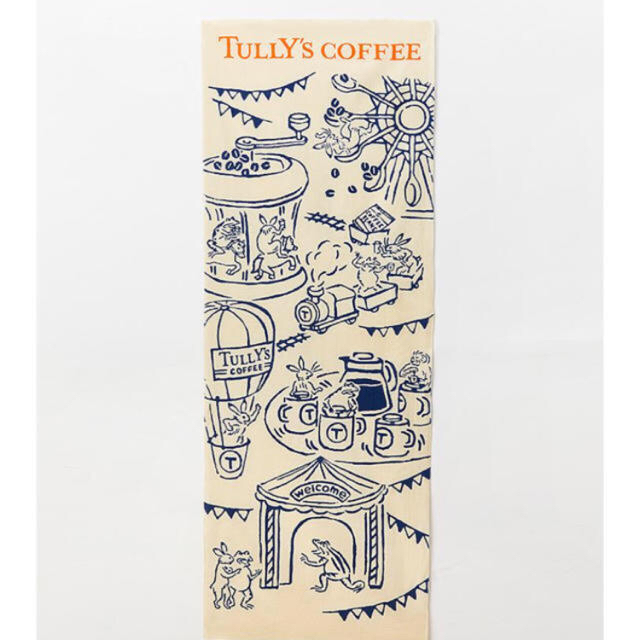 TULLY'S COFFEE(タリーズコーヒー)のタリーズ　鳥獣戯画　手ぬぐい2枚セット インテリア/住まい/日用品の日用品/生活雑貨/旅行(日用品/生活雑貨)の商品写真