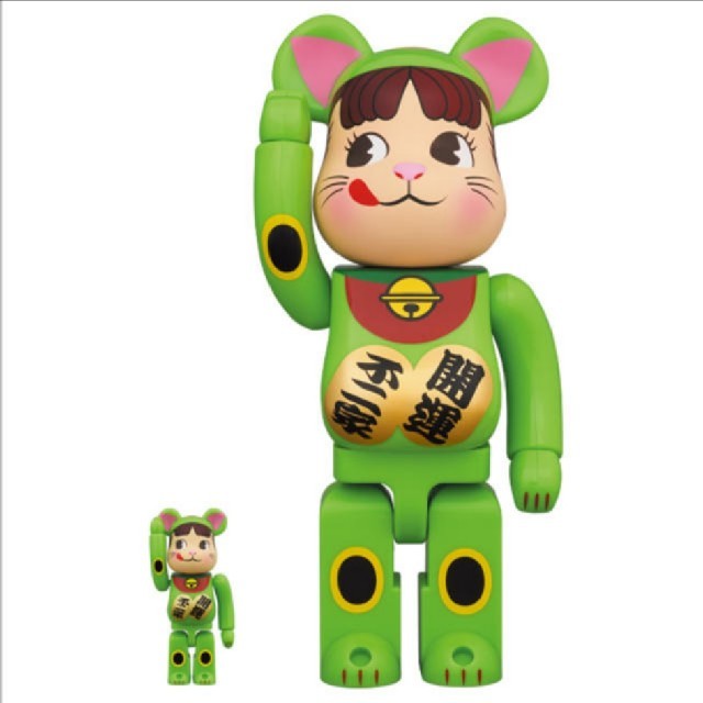 BE@RBRICK 招き猫 ペコちゃん 蛍光グリーン 100％ ＆ 400％100%400%購入先