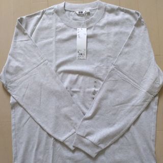 ユニクロ(UNIQLO)のユニクロU　クルーネックT(長袖)　グレー　XLサイズ(Tシャツ/カットソー(七分/長袖))