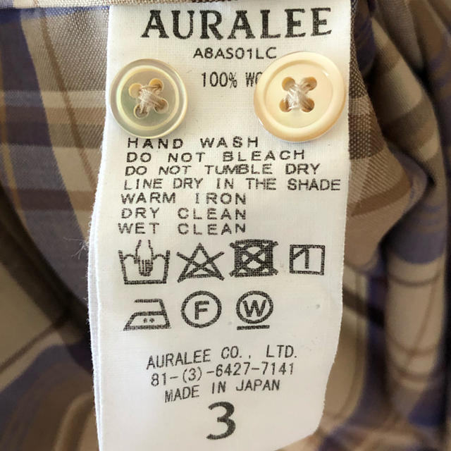 COMOLI(コモリ)のAURALEE  18aw チェックシャツ メンズのトップス(シャツ)の商品写真