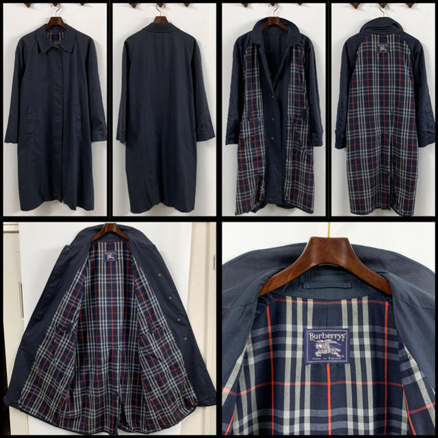 BURBERRY(バーバリー)のchika様専用BURBERRY ステンカラーコート ネイビー 紺 ノバチェック レディースのジャケット/アウター(ロングコート)の商品写真