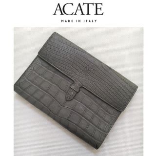 ヴァレクストラ(Valextra)のACATE アカーテ クロコドキュメントバッグ クラッチバッグ(セカンドバッグ/クラッチバッグ)