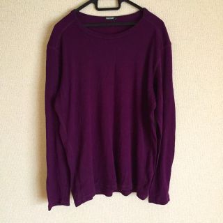 ユニクロ(UNIQLO)のPANTON E ユニクロ パープル カットソー(Tシャツ/カットソー(七分/長袖))