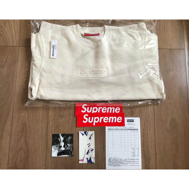 M】Supreme Cutout Logo Crewneck Natural | www.cestujemtrekujem.com