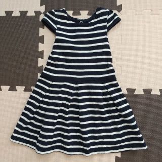 プチバトー(PETIT BATEAU)のプチバトー マリニエールボーダーワンピース 5ans/108cm(ワンピース)