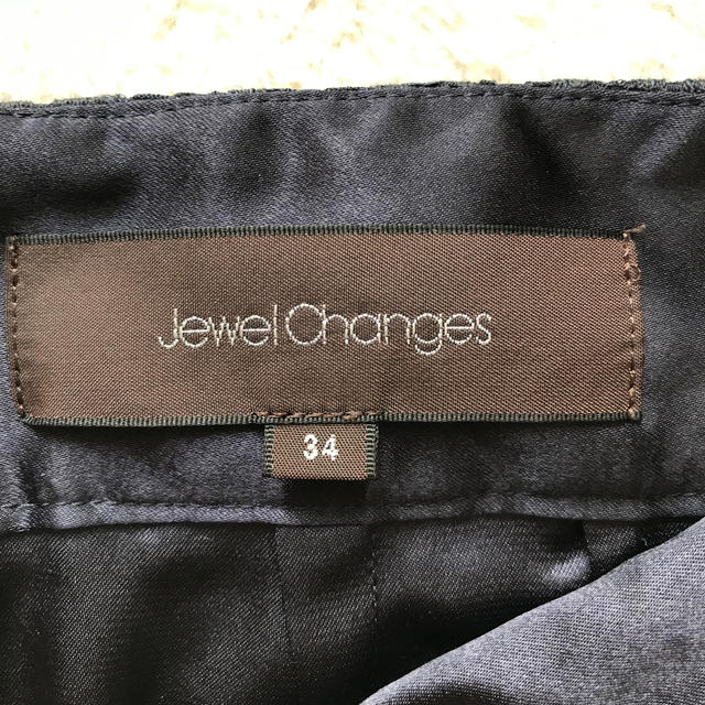 Jewel Changes(ジュエルチェンジズ)のJewel Changes レースタイトスカート ネイビー レディースのスカート(ひざ丈スカート)の商品写真