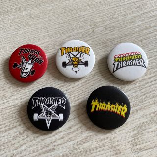 スラッシャー(THRASHER)のTHRASHER 缶バッジ5点セット(スケートボード)