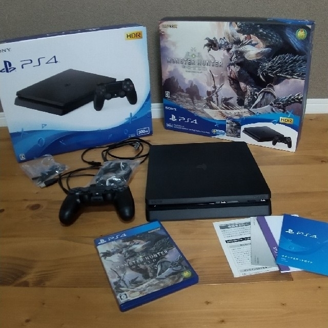 PS4 500G モンハンワールド スターターパック ブラック 大きな割引 www ...