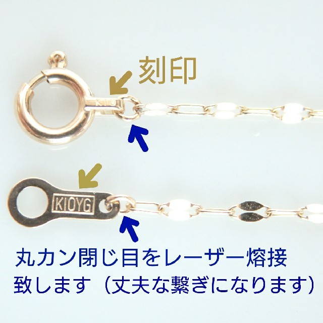 柴犬様専用　k10ペタルチェーンネックレス（1.4㎜幅）10金　10k ハンドメイドのアクセサリー(ネックレス)の商品写真