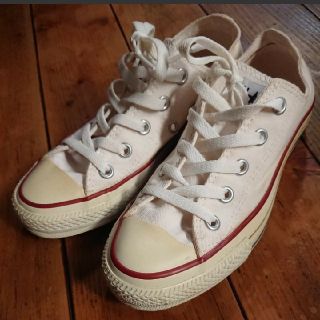 コンバース(CONVERSE)の【CONVERSE】コンバース オールスター  白 キャンバス 22.5cm (スニーカー)