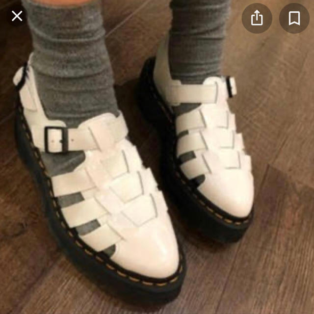 Dr.Martens - map　ドクターマーチン  ホワイト　厚底　フィッシャーマン　サンダル