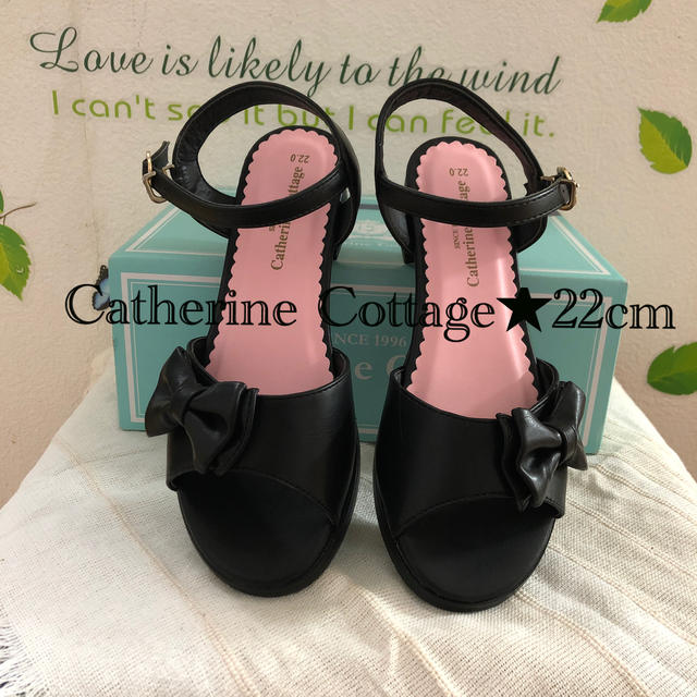 Catherine Cottage(キャサリンコテージ)の美品★Catherine Cottage キャサリンコテージサンダル★22cm キッズ/ベビー/マタニティのキッズ靴/シューズ(15cm~)(フォーマルシューズ)の商品写真