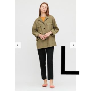 ユニクロ(UNIQLO)のユニクロ　リネンコットンシャツジャケット　(ノーカラージャケット)