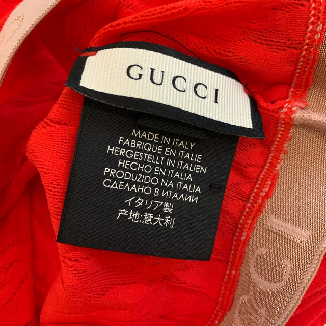 Gucci(グッチ)のGUCCI グッチ タイツ レッド レディースのレッグウェア(タイツ/ストッキング)の商品写真