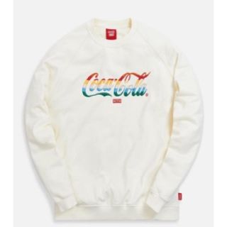 コカコーラ(コカ・コーラ)のキスコカコーラ　Kith x Coca-Cola StripedCrewneck(スウェット)