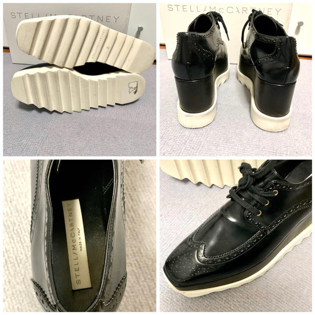 美品☆ステラマッカートニー☆エリス厚底ウイングチップシューズ38-
